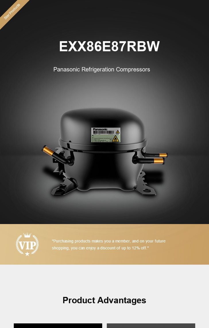 Panasonic Compressor EXX86E87RBW, technical parameters pdf, structure diagram